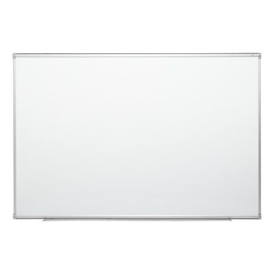 Learniture Learniture Porcelain Steel Magnetic Dry Erase Board with Aluminum Frame and Map Rail 6' W x 4' H Image 1