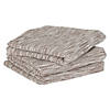 Leather Brown And Off-White Tonal Recycled Cotton Waffle Dishtowel (Set Of 3) Image 1