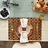 Leather Brown Basketweave Rectangle Woven Placemat (Set Of 4) Image 3