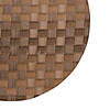 Leather Brown Basketweave Round Woven Placemat (Set Of 4) Image 2
