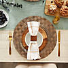 Leather Brown Basketweave Round Woven Placemat (Set Of 4) Image 3