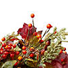 Leaves and Berries Artificial Fall Harvest Wreath - 20-Inch  Unlit Image 2