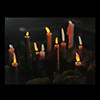 LED Lighted Flickering Candles with Fall Leaves Canvas Wall Art 11.75" x 15.75" Image 1