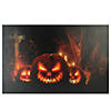 LED Lighted Jack-O-Lanterns in a Cemetery Halloween Canvas Wall Art 23.5" x 15.5" Image 1