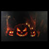 LED Lighted Jack-O-Lanterns in a Cemetery Halloween Canvas Wall Art 23.5" x 15.5" Image 1