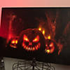 LED Lighted Jack-O-Lanterns in a Cemetery Halloween Canvas Wall Art 23.5" x 15.5" Image 3