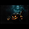 LED Lighted Spooky Halloween Jack-O-Lanterns Canvas Wall Art 23.5"  x 15.75" Image 3