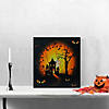 LED Lighted Spooky House Halloween Canvas Wall Art 19.75" x 19.75" Image 1