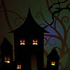 LED Lighted Spooky House Halloween Canvas Wall Art 19.75" x 19.75" Image 2