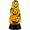 LED Lighted Stacked Jack O' Lanterns Halloween Snow Globe - 6.5" Image 1