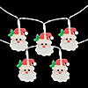 LED Micro Santa Claus Christmas Light Set - 8" Clear Wire - 10ct Image 2