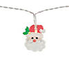 LED Micro Santa Claus Christmas Light Set - 8" Clear Wire - 10ct Image 3