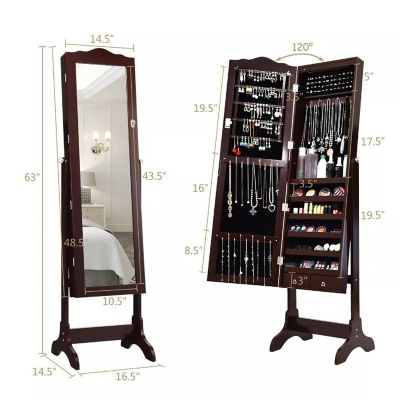 LED Mirrored Jewelry Cabinet Image 3