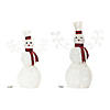 Led Snowman (Set Of 2) 29"H, 36.5"H Cotton String 3 Aa Batteries, Not Included Image 1