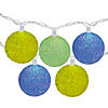 LED Sparkly Globe String Lights - 7.5 ft White Wire - 10ct Image 1