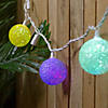 LED Sparkly Globe String Lights - 7.5 ft White Wire - 10ct Image 1