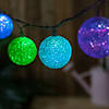 LED Sparkly Globe String Lights - 7.5 ft White Wire - 10ct Image 2