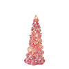Led Tree With Rainbow Pearl Ornaments (Set Of 3) 8.5"H, 9.75"H, 11.75"H Glass Image 2