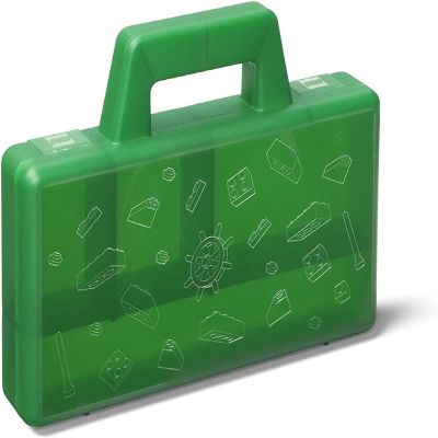LEGO Sorting Box to-Go Travel Case with Organizing Dividers  Green Image 1