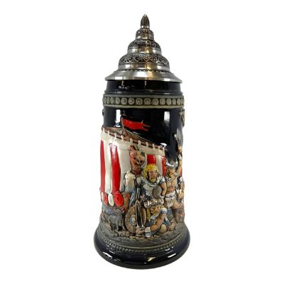 Leif Erikson Norse Explorer Discovers America LE German Beer Stein .75 L Vikings Image 1