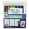 Leisure Arts Dot Art Mini Coloring Book 5"x 7" Mythical With Markers 13pc Image 1