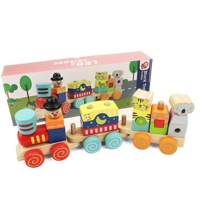 Leo &amp; Friends Block Train Stacking Set Image 1