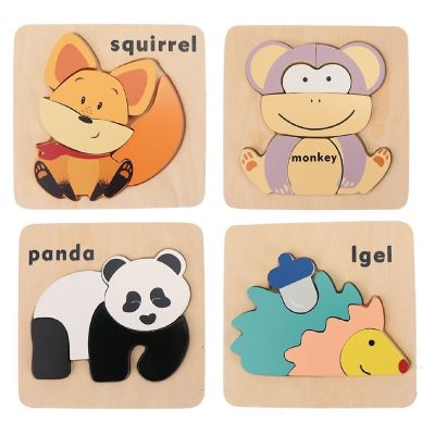 Leo & Friends Wooden Zoo Animal Puzzle Kit for Boys and Girls Image 1