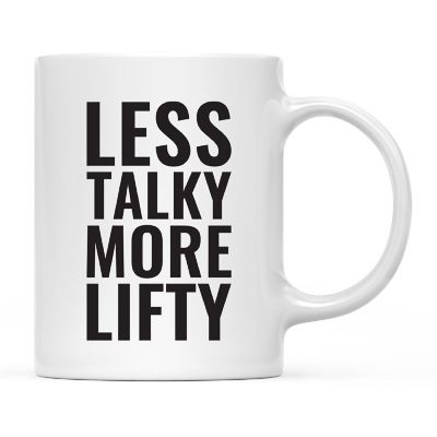 Less Talky More Lifty Ceramic Mug Image 2