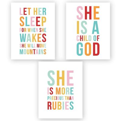 Let Her Sleep Mountain Quote 8.5x11in Image 1