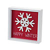 Let It Snow And Happy Winter Sign (Set Of 6) 6"Sq Mdf Image 2