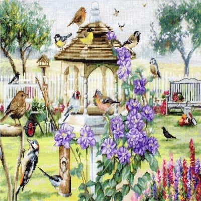 LetiStitch - Counted Cross Stitch Kit Bird table  Leti944 Image 1