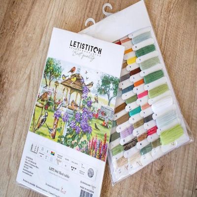 LetiStitch - Counted Cross Stitch Kit Bird table  Leti944 Image 2