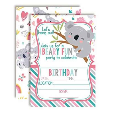 Let's Hang Out Koala Invitations 40pc. by AmandaCreation Image 1