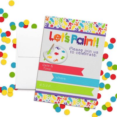 Let's Paint Birthday Invitations 40pc. by AmandaCreation Image 1