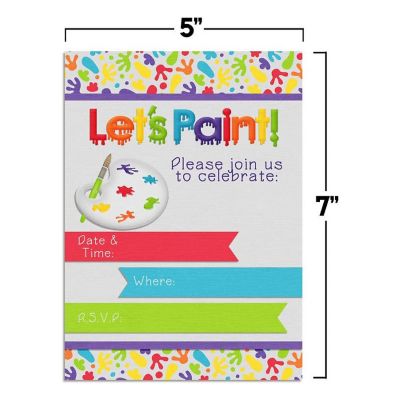 Let's Paint Birthday Invitations 40pc. by AmandaCreation Image 2
