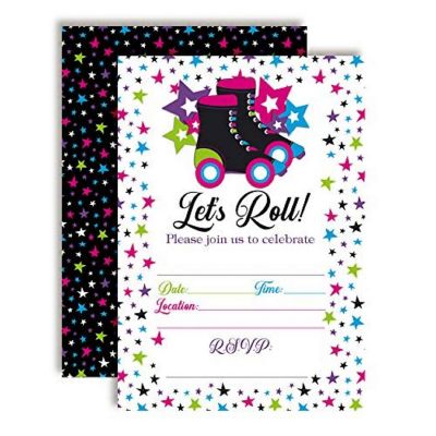 Let's Roll Star Birthday Invitations 40pc. by AmandaCreation Image 1