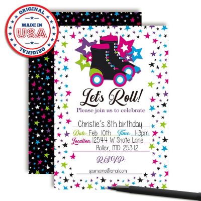 Let's Roll Star Birthday Invitations 40pc. by AmandaCreation Image 2