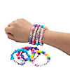 Letter Bead Bracelet Assortment - 24 Pc. Image 1