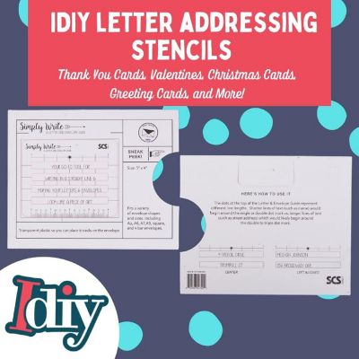 Letter Envelope Addressing Stencil - Template Ruler Guide for Perfectly Even Addressing- Fits All Envelopes (5 Pack) - Great for Sending Thank You Cards &amp; More Image 1