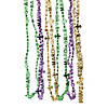 Lettered Mardi Gras Beaded Necklaces - 48 Pc. Image 1
