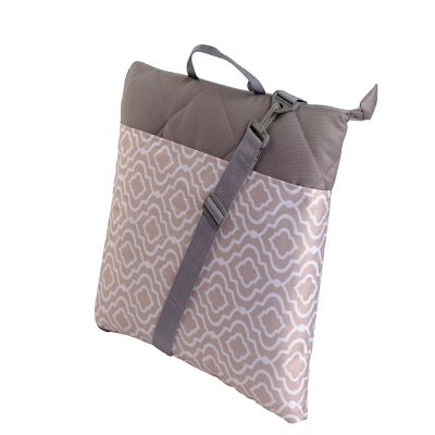 Lexi Home 60 x 72 Foldable Picnic Blanket Tote Bag in Beige Image 1
