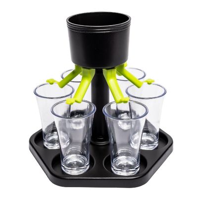 Lexi Home Black Liquor Dispenser Set Image 1