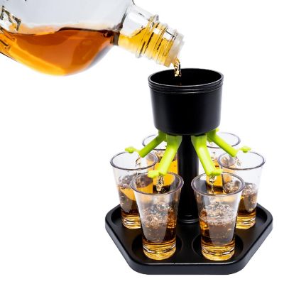Lexi Home Black Liquor Dispenser Set Image 1