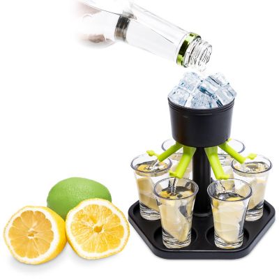 Lexi Home Black Liquor Dispenser Set Image 2