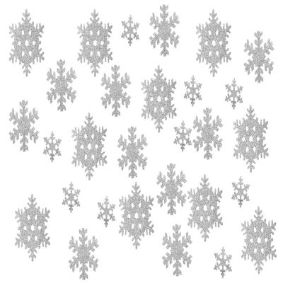 Lexi Home Glitter Snowflake Decal, 30 pc Image 1