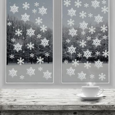 Lexi Home Glitter Snowflake Decal, 30 pc Image 1