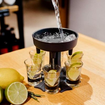 Lexi Home Grey Liquor Dispenser Set Image 1