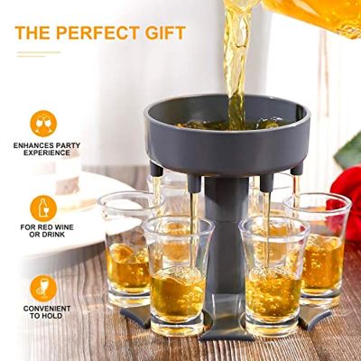Lexi Home Grey Liquor Dispenser Set Image 2
