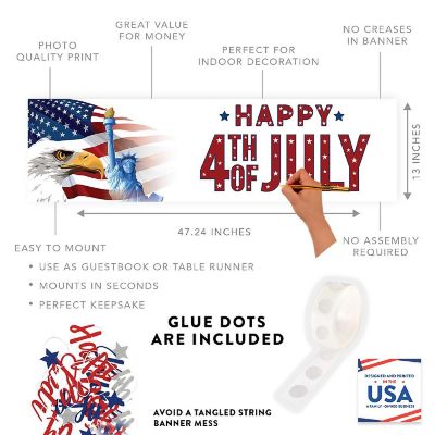 Liberty &amp; Eagle July 4 - 13 x 48 Inch Image 1