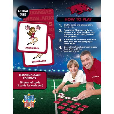 Licensed NCAA Arkansas Razorbacks Matching Game for Kids and Families Image 3